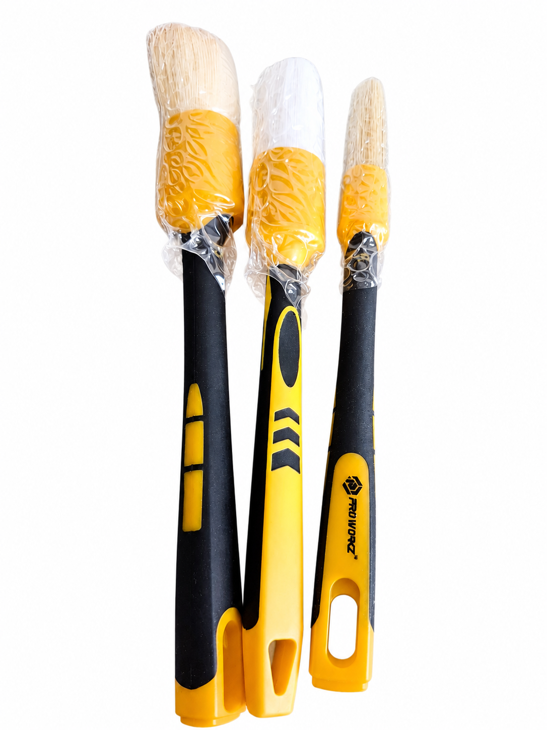 Kit de 3 Pinceaux de Detailing – Nettoyage Intérieur & Extérieur